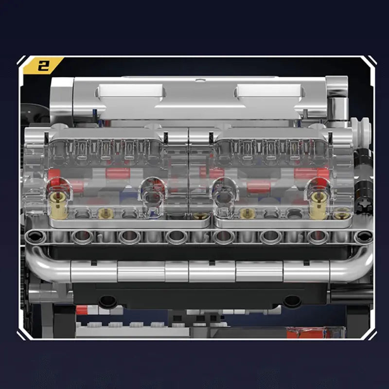 Motorised V8 Engine 534pcs